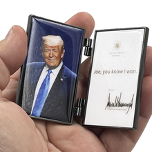 Load image into Gallery viewer, President Donald J. Trump 45 MAGA White House Folder Joe Biden Memo Challenge Coin POTUS Secret Service BL4-014 - www.ChallengeCoinCreations.com