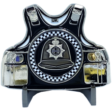 Load image into Gallery viewer, UK British Thin Blue Line England Great Britain London Police Challenge Coin hat British Bobby Helmet DL10-12 - www.ChallengeCoinCreations.com