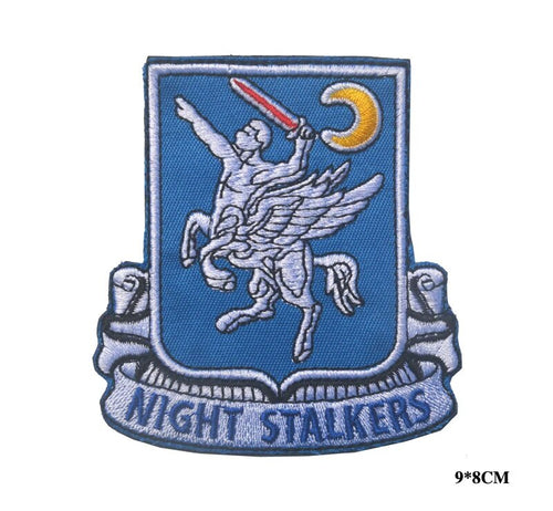 160th Airborne Night Stalkers Embroidered Hook and Loop Morale Patch FREE USA SHIPPING SHIPS FREE FROM USA PAT-678 (E)