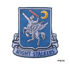 160th Airborne Night Stalkers Embroidered Hook and Loop Morale Patch FREE USA SHIPPING SHIPS FREE FROM USA PAT-678 (E)