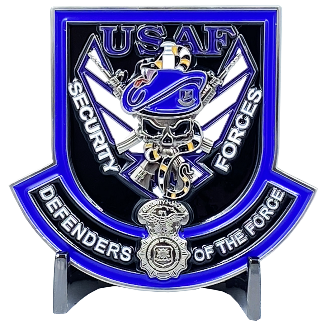 U.S. Air Force Security Forces Police USAF SP Defensor Fortis Challenge Coin DL2-17 - www.ChallengeCoinCreations.com