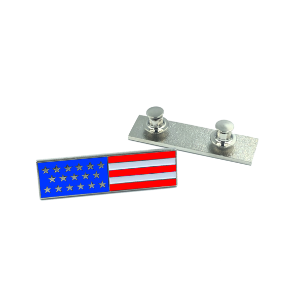 American Flag Commendation Bar Pin Fire Fighter, Police, Military red, white, and blue P-039 - www.ChallengeCoinCreations.com
