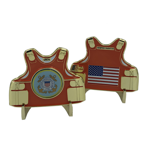 USCG Coast Guard Body Armor Challenge Coin H-017 - www.ChallengeCoinCreations.com