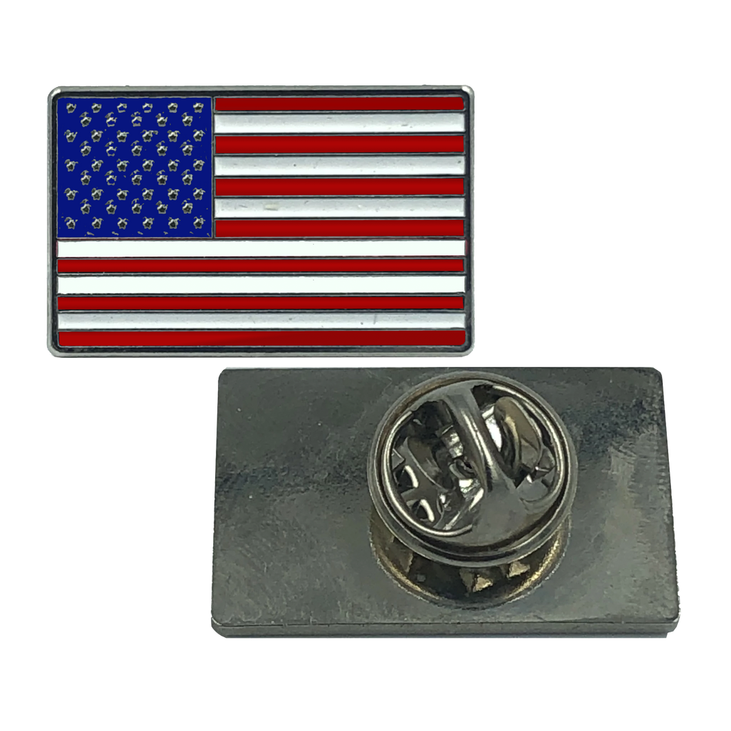 American Flag Lapel Pin, U.S. Stars are Stripes, Old Glory US USA L-25 - www.ChallengeCoinCreations.com