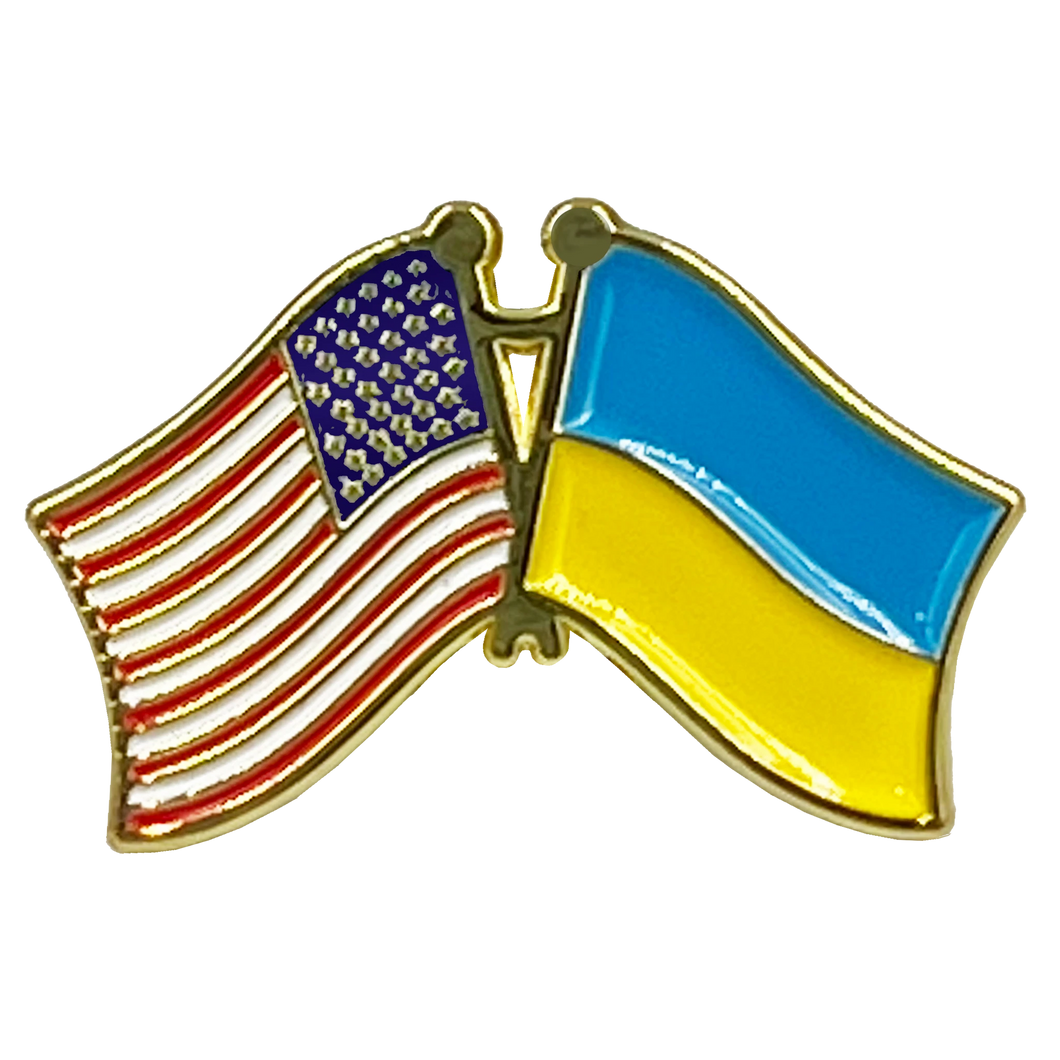Support Ukraine Flag US lapel pin Kiev Hero President Volodymyr Zelenskyy Solidarity NATO EL7-023 ZQ-224A