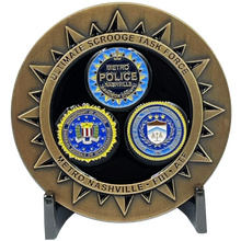 Load image into Gallery viewer, Ultimate Scrooge Task Force FBI ATF Metro Nashville Police Department Challenge Coin RV Explosion 2020 EL8-007 - www.ChallengeCoinCreations.com