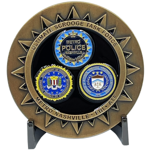 Ultimate Scrooge Task Force FBI ATF Metro Nashville Police Department Challenge Coin RV Explosion 2020 EL8-007 - www.ChallengeCoinCreations.com