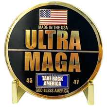 Load image into Gallery viewer, Save America Again Ultra MAGA President Trump Challenge Coin 45 Take America Back 47 EL12-007
