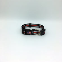 Load image into Gallery viewer, Thin Red Line Dog Collar Firefighter Fireman EMS Rescue Paramedic Medic EMT - www.ChallengeCoinCreations.com