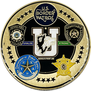 Uvalde Texas Challenge Coin Police Constable Border Patrol Department of Public Safety Sheriff BL1-06