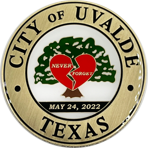 Uvalde Texas Challenge Coin Police Constable Border Patrol Department of Public Safety Sheriff BL1-06