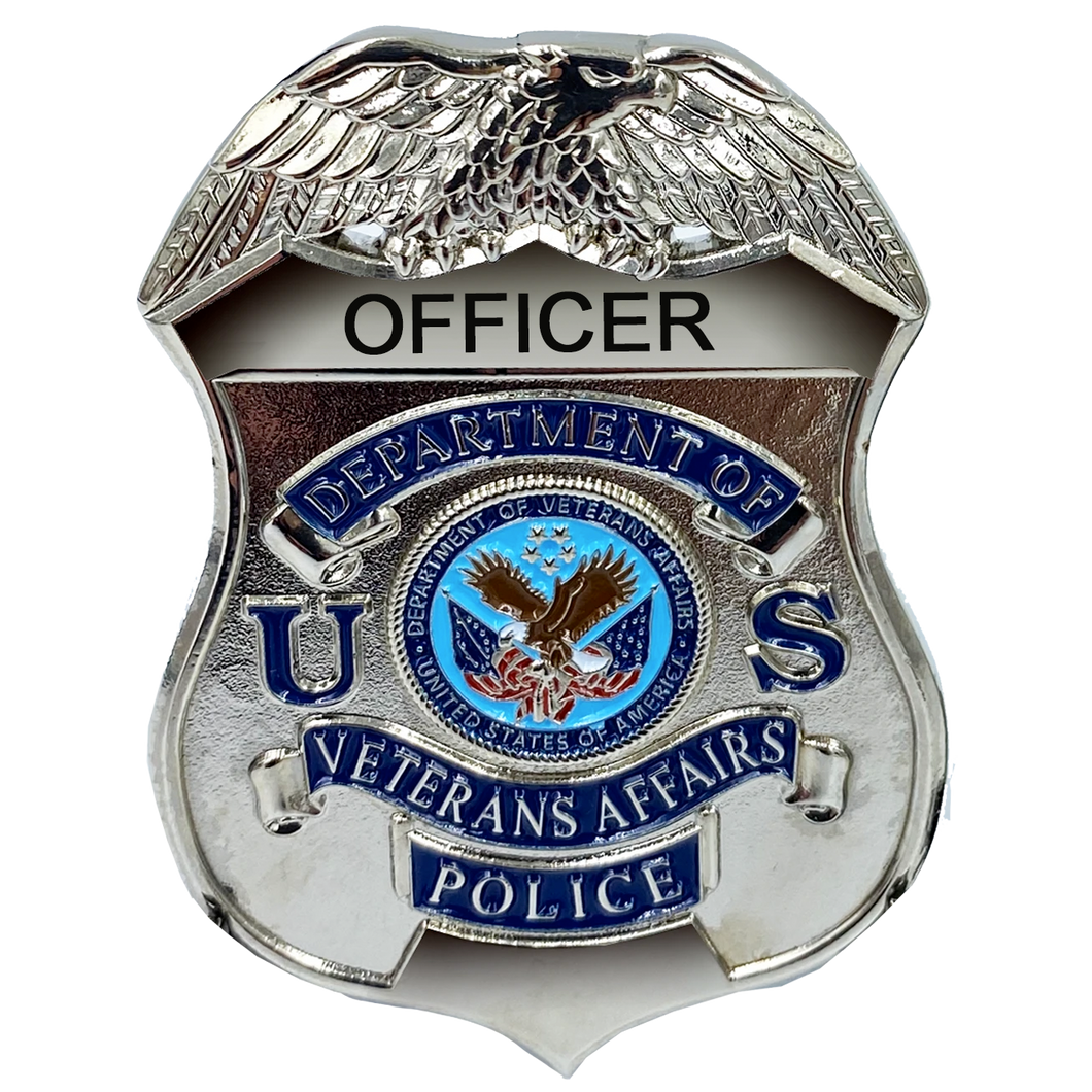 VA Veterans Affairs Police OFFICER Administration shield lapel pin BL6-018 - www.ChallengeCoinCreations.com