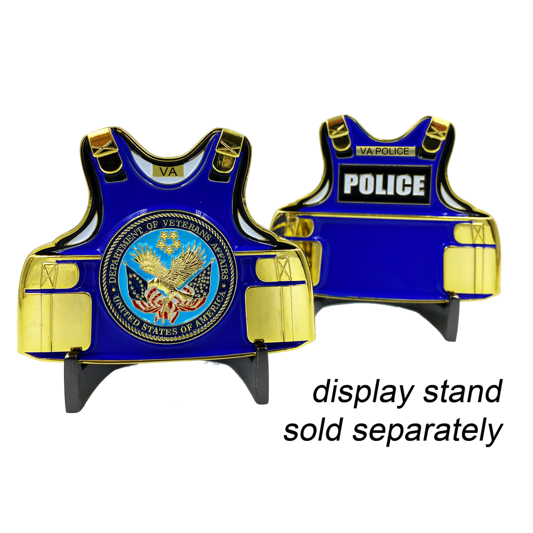 VA Police Body Armor Challenge Coin Veterans Affairs Medallion K-023 - www.ChallengeCoinCreations.com