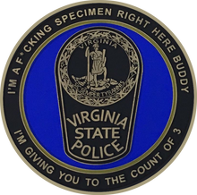 Load image into Gallery viewer, Virginia State Police VSP Trooper Charles Hewitt inspired Challenge Coin DL7-14 - www.ChallengeCoinCreations.com
