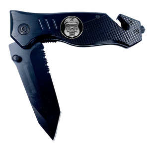 Veterans Affairs Police 3-in-1 Tactical Rescue tool with Seatbelt Cutter Steel Serrated Blade Glass