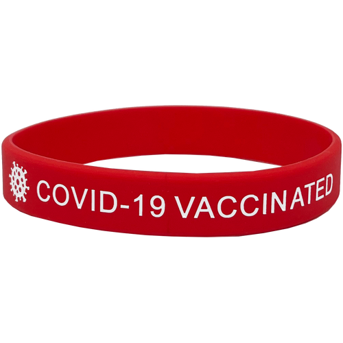 Vaccinated Silicon Rubber Bracelet Hospital Pandemic Covid-19 ICU RN LPN BSN ER POLICE BL3-010 - www.ChallengeCoinCreations.com