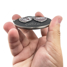 Load image into Gallery viewer, Sir Eddie Van Halen Guitar Pick Challenge Coin with facsimile autograph BL2-004 - www.ChallengeCoinCreations.com