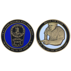 Virginia State Police VSP Trooper Charles Hewitt inspired Challenge Coin DL7-14 - www.ChallengeCoinCreations.com