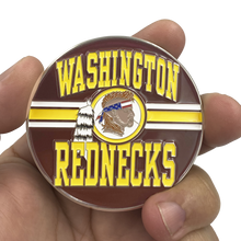 Load image into Gallery viewer, Washington Rednecks WE ONLY KNEEL FOR JESUS Challenge Coin DL8-01 - www.ChallengeCoinCreations.com