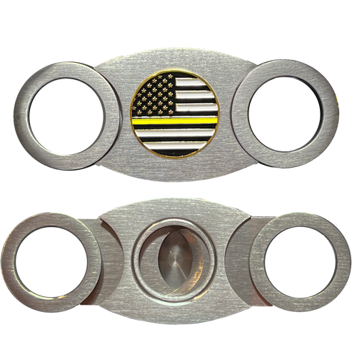THIN GOLD LINE Cigar Cutter 911 Emergency Dispatcher Headset Hero yellow trucker truck driver CTR-BX-01 CC-06
