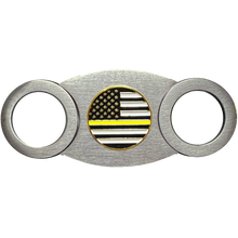 Load image into Gallery viewer, THIN GOLD LINE Cigar Cutter 911 Emergency Dispatcher Headset Hero yellow trucker truck driver CTR-BX-01 CC-06