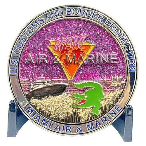 Miami Air and Marine CBP AMO challenge coin BL5-020 - www.ChallengeCoinCreations.com