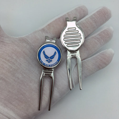 Air Force Magnetic Golf Ball Marker and Divot Tool With Clip USAF USA Military Thin Green Line Inspired FREE USA Shipping