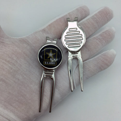 Army Magnetic Golf Ball Marker and Divot Tool With Clip US Army Military Inspired FREE USA Shipping
