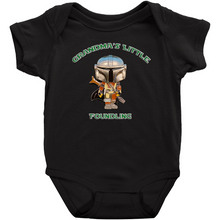 Load image into Gallery viewer, Grandma&#39;s Little Foundling Mandalorian Inspired Jumpsuit Unisex Baby Infant Preemie - www.ChallengeCoinCreations.com