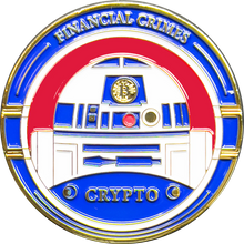 Load image into Gallery viewer, R2-D2 Financial Crimes Task Force Challenge Coin R2D2 HSI DEA FBI ATF NYPD IRS GL10-001