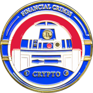 R2-D2 Financial Crimes Task Force Challenge Coin R2D2 HSI DEA FBI ATF NYPD IRS GL10-001