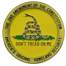 Load image into Gallery viewer, George Washington Skull 2A Don&#39;t Tread on Me Flag 2nd Amendment Challenge Coin DL11-09 - www.ChallengeCoinCreations.com
