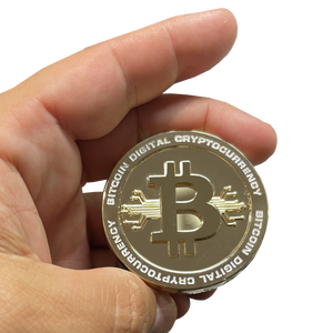 24KT Gold plated huge Bitcoin BTC Coin Crypto Coin Cryptocurrency BLOCKCHAIN Coin BL4-013 - www.ChallengeCoinCreations.com