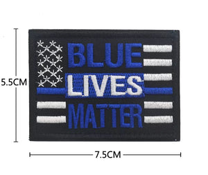 Blue Lives Matter Flag Hook and Loop Morale Patch Army Navy USMC Air Force LEO FREE USA SHIPPING SHIPS FROM USA V00630  V00630 PAT-60