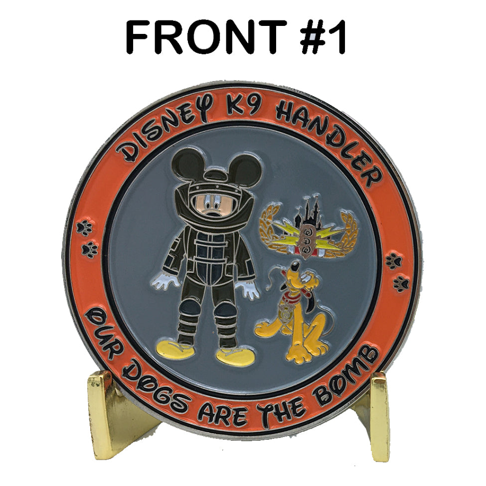 Disney Bomb Squad K-9 Handler Challenge Coin One of Three WD-005