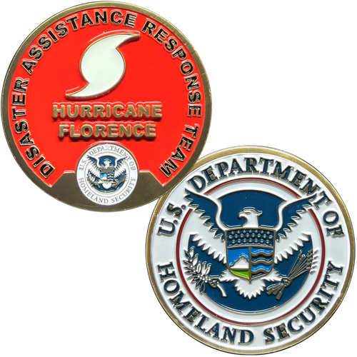 Hurricane Florence DART Disaster Assistance Response Team CBP FEMA Challenge Coin ICS EL12-012