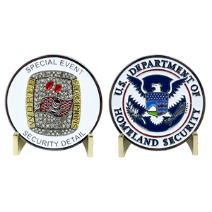 Tampa Bay Bucs Special Event Security Detail Buccaneers Brady Super Bowl Ring Challenge Coin CBP ICE HSI fps fam BL10-017 - www.ChallengeCoinCreations.com