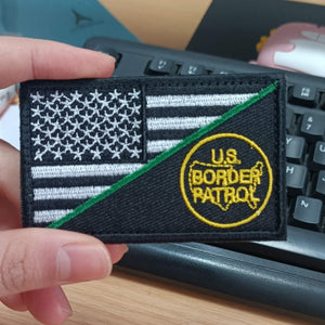 Border Patrol Subdued USA Flag Hook and Loop Morale Patch FREE USA SHIPPING SHIPS FREE IN USA Pat-449 (E)