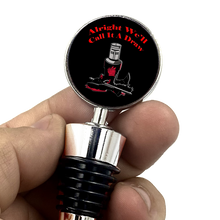 Load image into Gallery viewer, Black Knight Call It A Draw Monty Python Search For The Holy Grail Inspired Wine Stopper - www.ChallengeCoinCreations.com