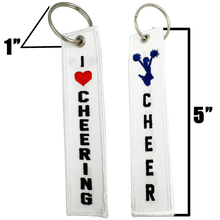 Load image into Gallery viewer, Cheerleading Cheer Cheerleader Keychain or Luggage Tag or zipper pull School Spirit GL8-008 LKC-103 Discontinued