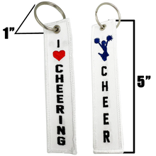 Load image into Gallery viewer, Cheerleading Cheer Cheerleader Keychain or Luggage Tag or zipper pull School Spirit GL8-008 LKC-103