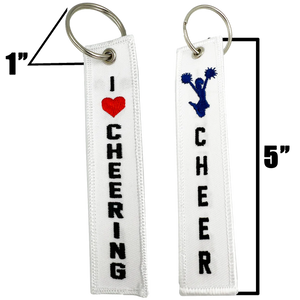 Cheerleading Cheer Cheerleader Keychain or Luggage Tag or zipper pull School Spirit GL8-008 LKC-103 Discontinued