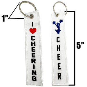 Cheerleading Cheer Cheerleader Keychain or Luggage Tag or zipper pull School Spirit GL8-008 LKC-103