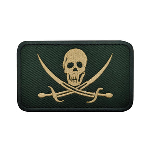 Classic Pirate Skull an Crossbones Davy Jones Hook and Loop Morale Patch FREE USA SHIPPING SHIPS FROM USA PAT-598 599