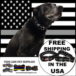 Classic Thin Grey Gray Line Dog Collar CO Corrections Correctional Officer Jailer - www.ChallengeCoinCreations.com
