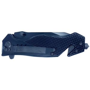CIA Central Intelligence Agency 3-in-1 Tactical Rescue tool with Seatbelt Cutter, Steel Serrated Blade, Glass Breaker