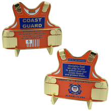 Load image into Gallery viewer, Coast Guard Body Armor Challenge Coin Coastie Vest Medallion H-016