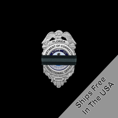 Corrections Officer Thin Gray Line Mourning Band Honor The Fallen DOC Correctional - www.ChallengeCoinCreations.com