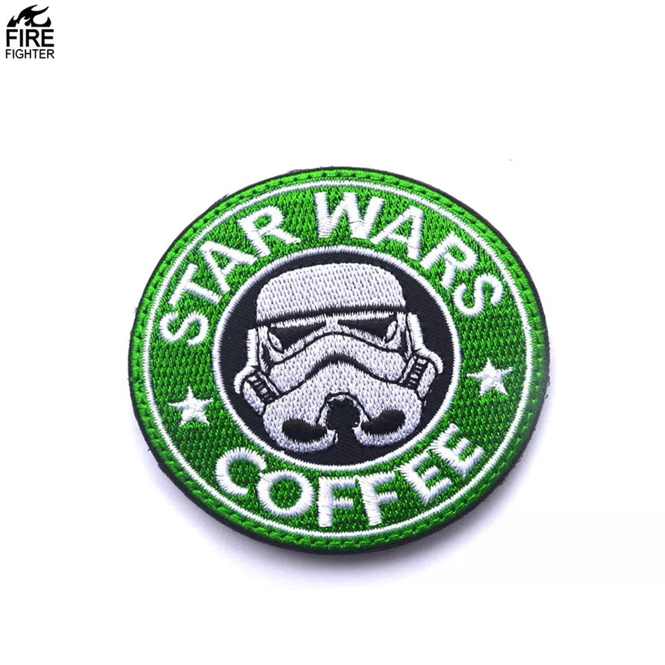 Star Coffee Wars Hook and Loop Morale Patch Army Navy USMC Air Force LEO V00048 PAT-83