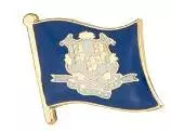 Connecticut State Flag Lapel Pin FREE USA SHIPPING SHIPS FREE FROM THE USA ZQ-102A